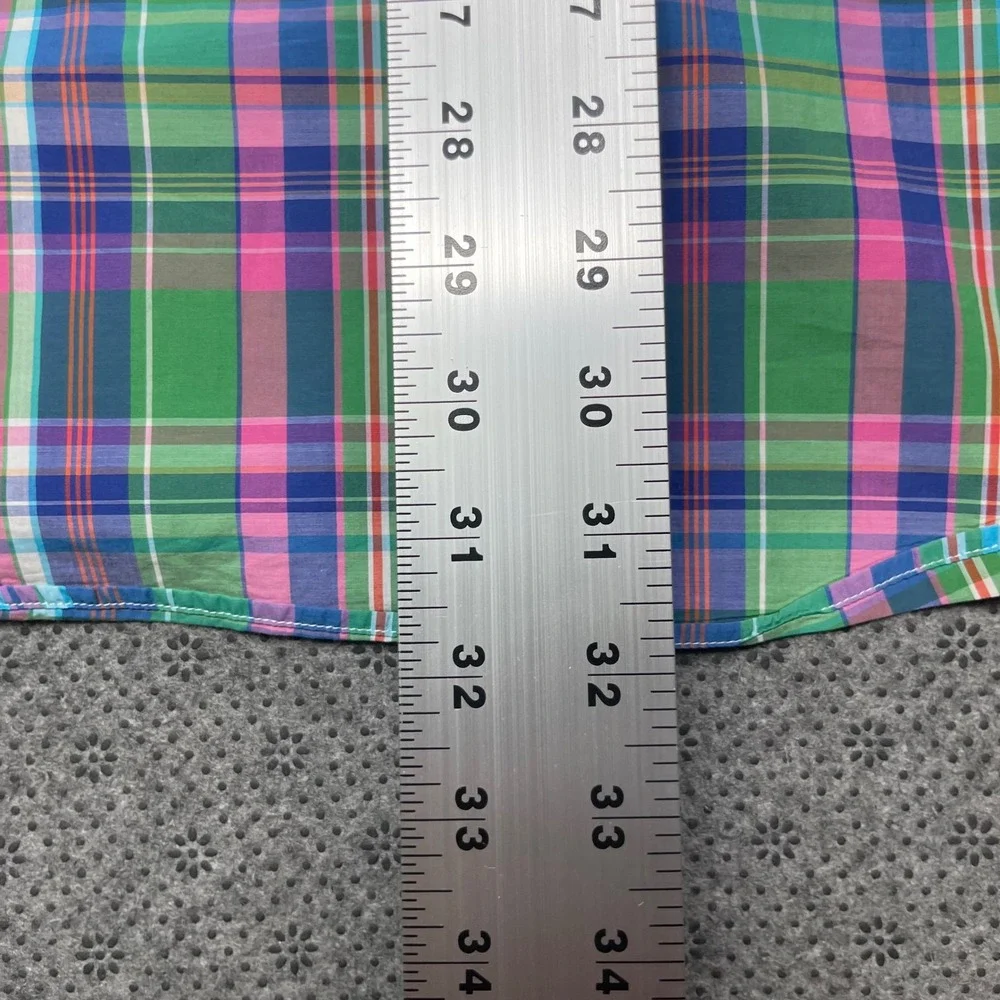 Polo Ralph Lauren Mens XL Plaid Button Down Shirt Green Pink Blue Cotton L/S